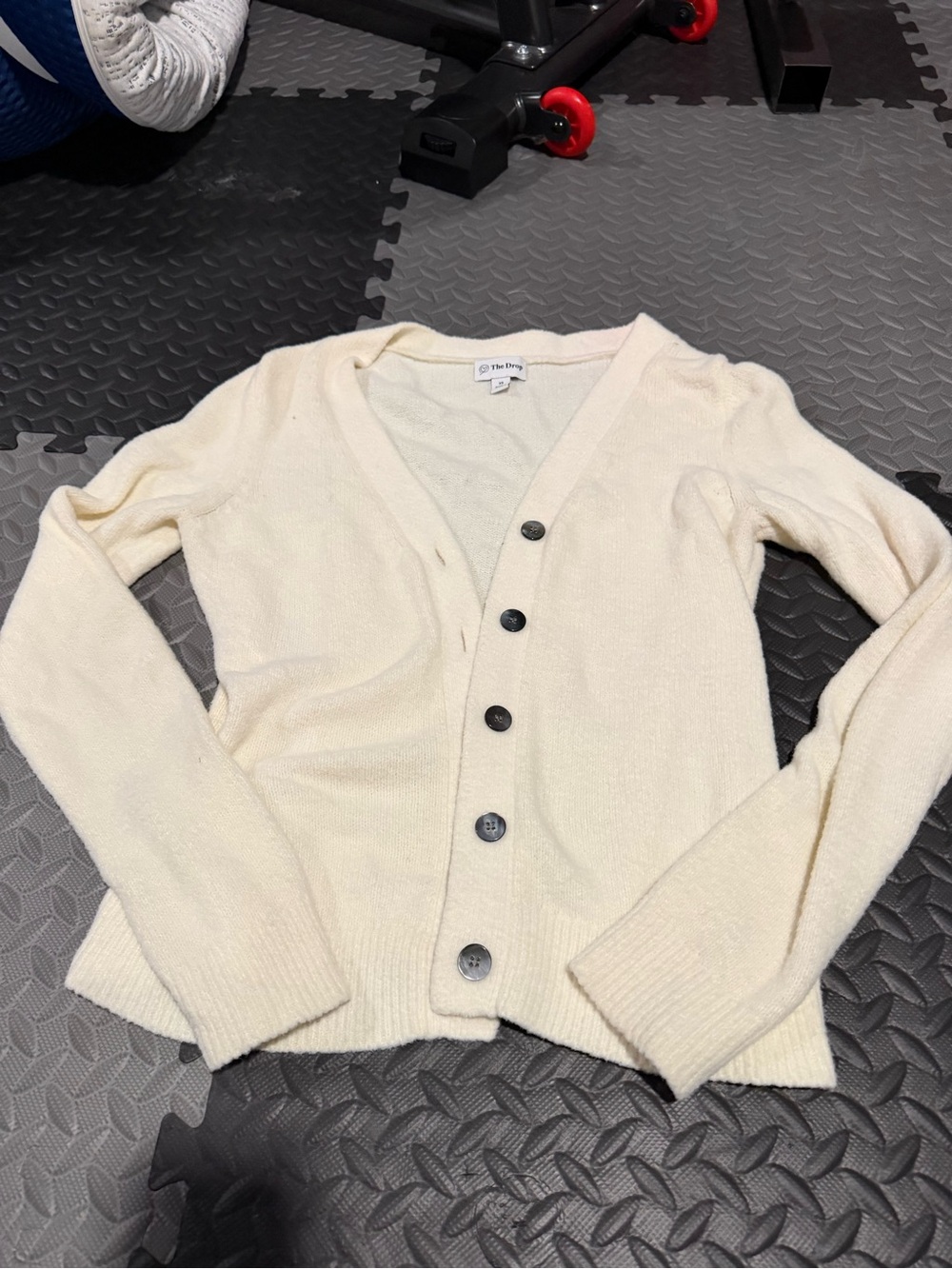 The Drop Cream Button Cardigan Sweater